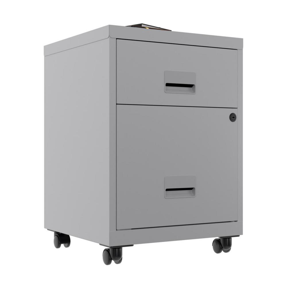 Caisson mobile Horizon - 2 tiroirs - gris