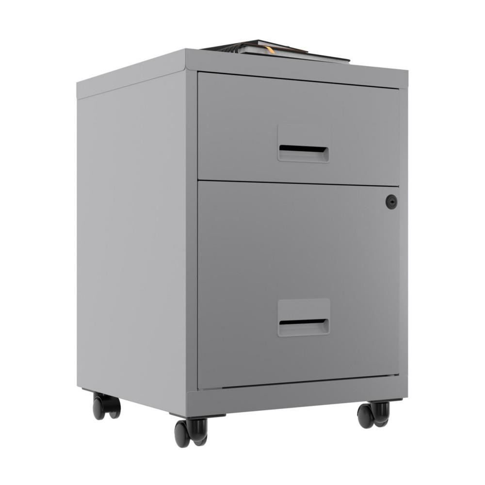 Caisson mobile Horizon - 2 tiroirs - aluminium