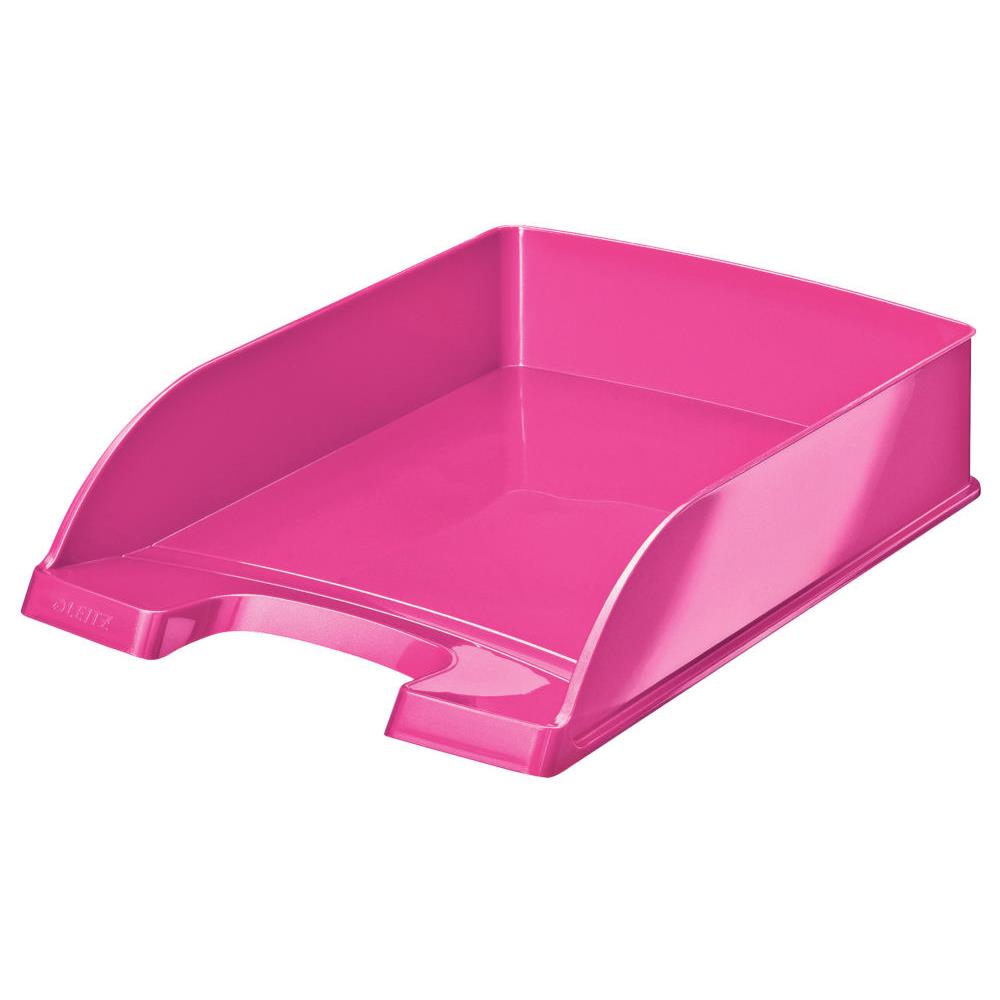 Corbeille  courrier Leitz Wow rose mtallis 35,7x7x25,5 cm