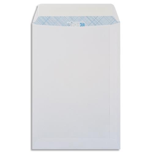 Pochettes velin blanc - 90g - C5 162x229 mm - fermeture auto-adhsive - bote de 500