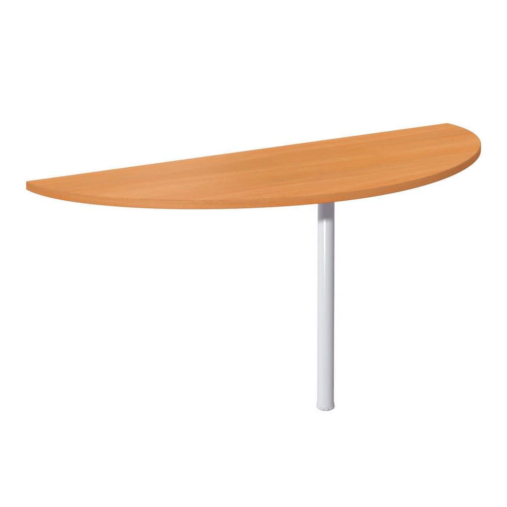 Extension Demi-lune - NF Environnement h�tre - H 72 x L160 cm - pied tube aluminium