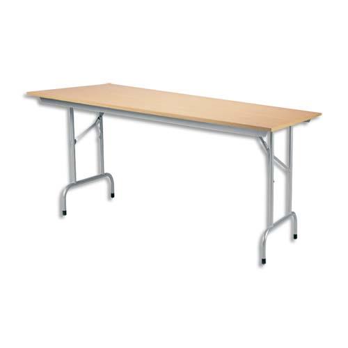 Table pliante Rico - 140 x 80 cm - dcor htre naturel