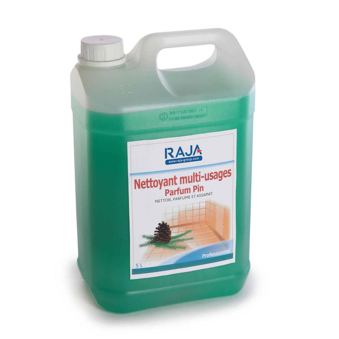 Nettoyant sol quotidien Raja - senteur pin concentr - vert - 5 L (bouteille 5000 millilitres)