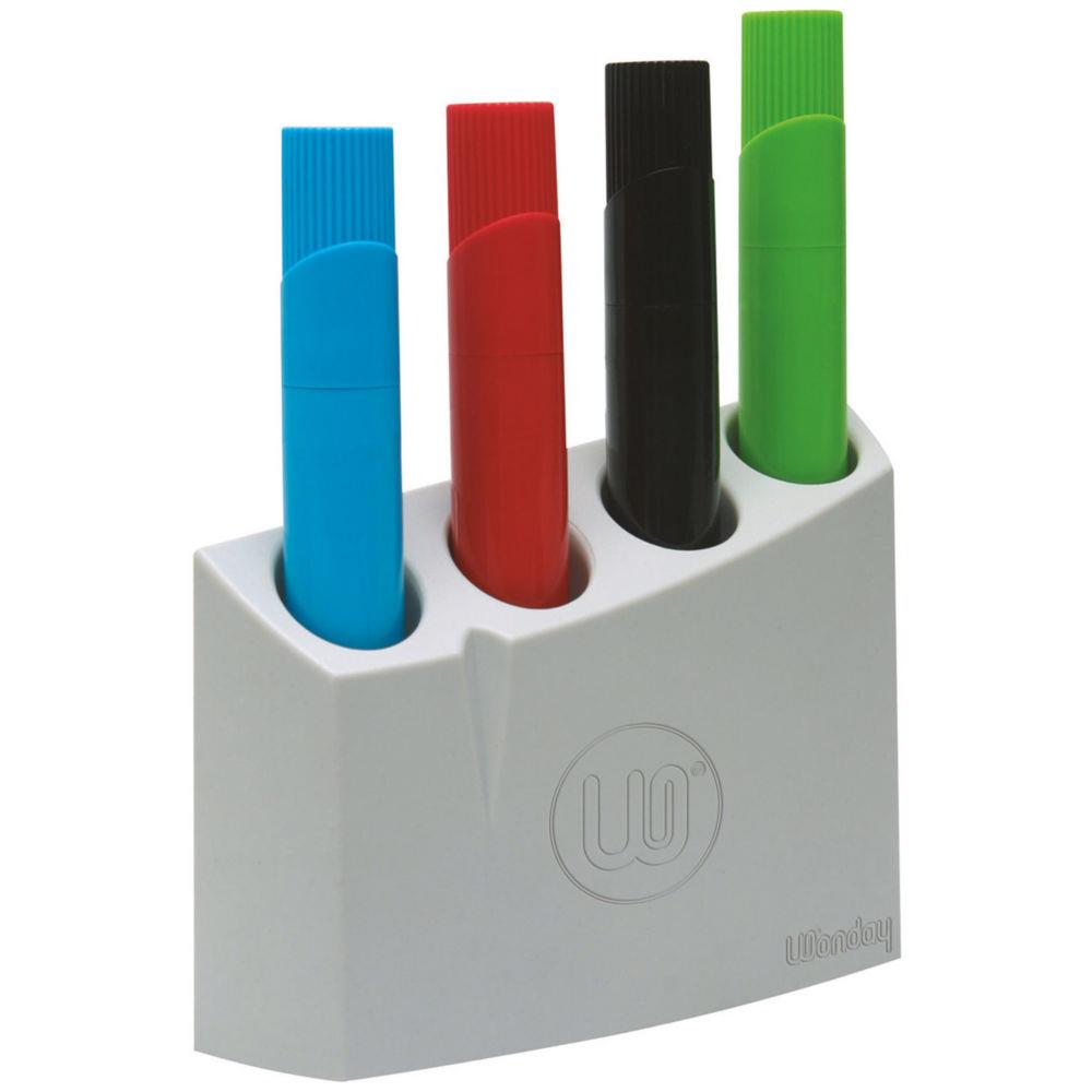 Porte-marqueurs magntique rectangulaire Wonday - Gris