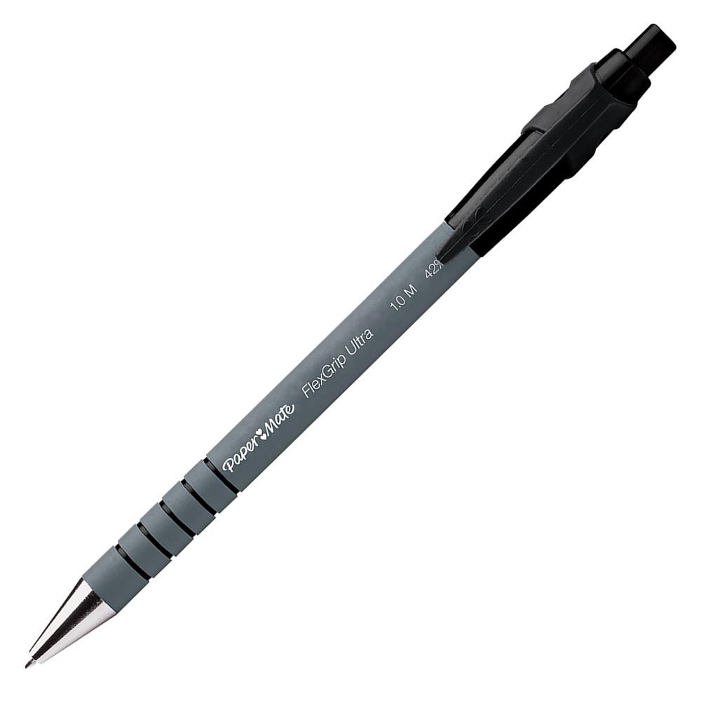 Stylo bille Papermate Flexgrip Ultra - rtractable - pointe moyenne - noir