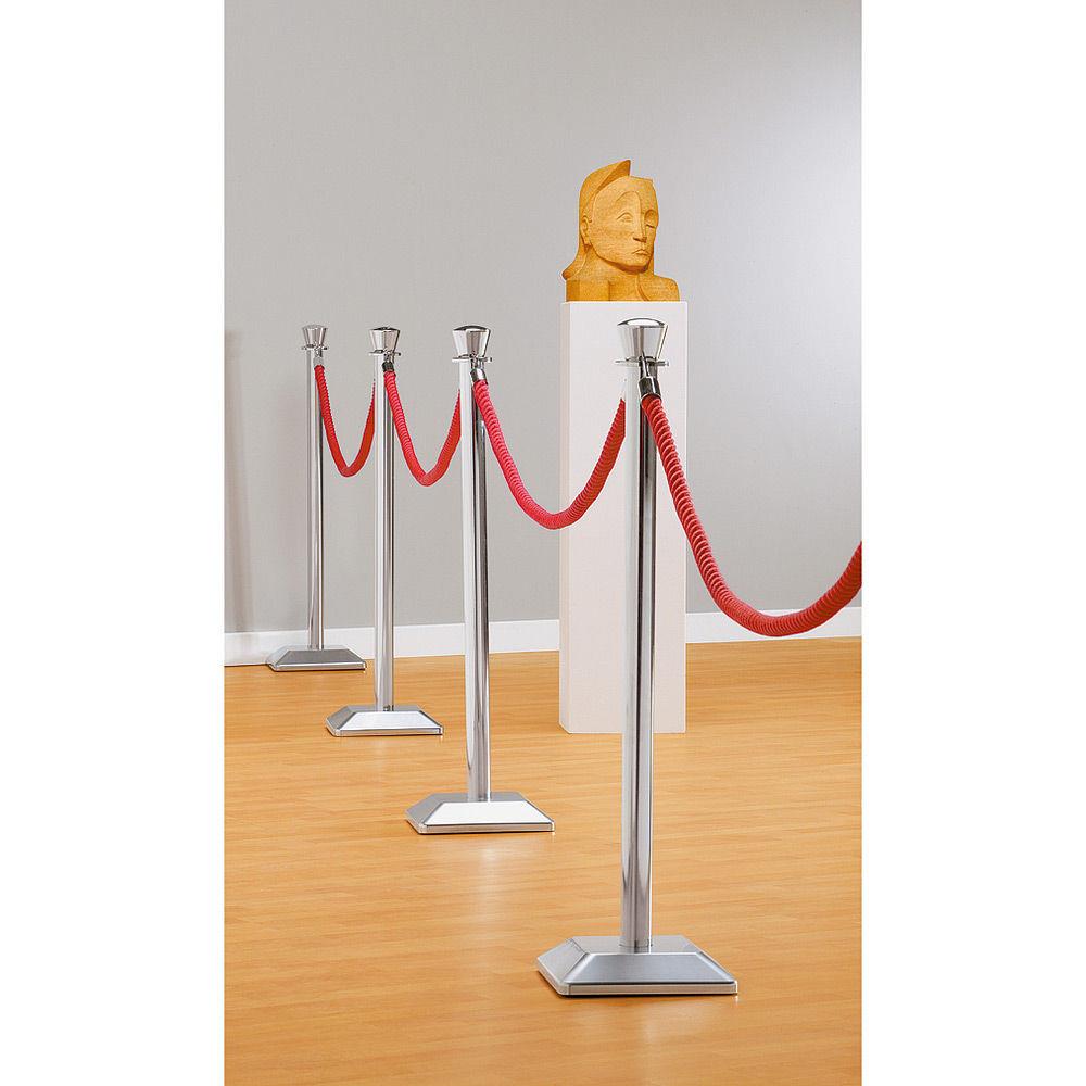 Poteau de balisage  cordon chrom