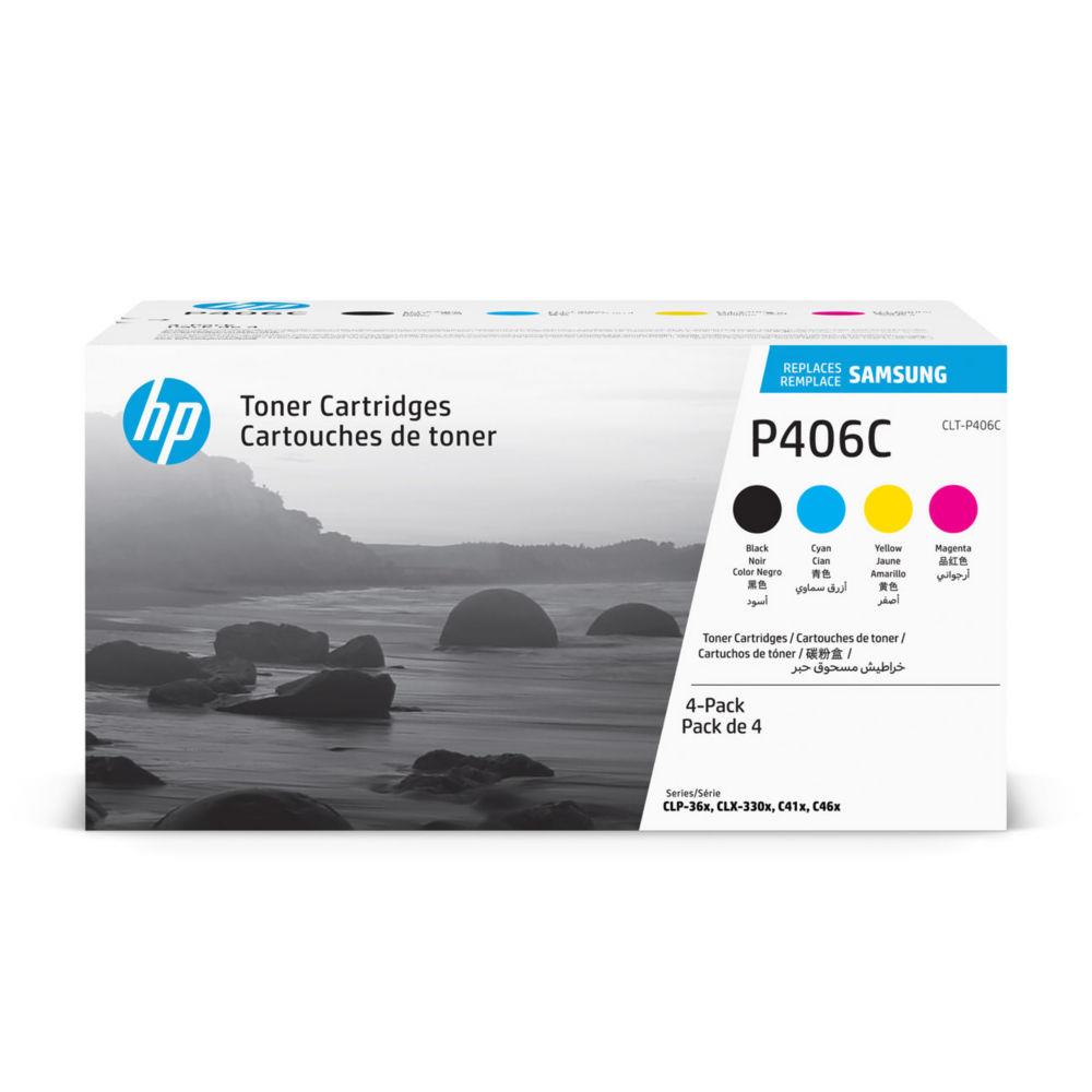 Cartouches de toner - Samsung clt-p406c pack de 4 cartouches authentiques de toner cyan/magenta/jaune/noir