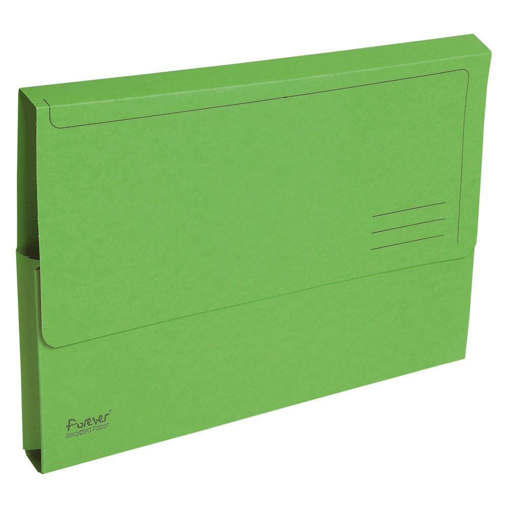 Porte-documents Exacompta Forever A4 - 200 feuilles 245 x 325 mm -  carte recycl� - vert - paquet 10 unit�s