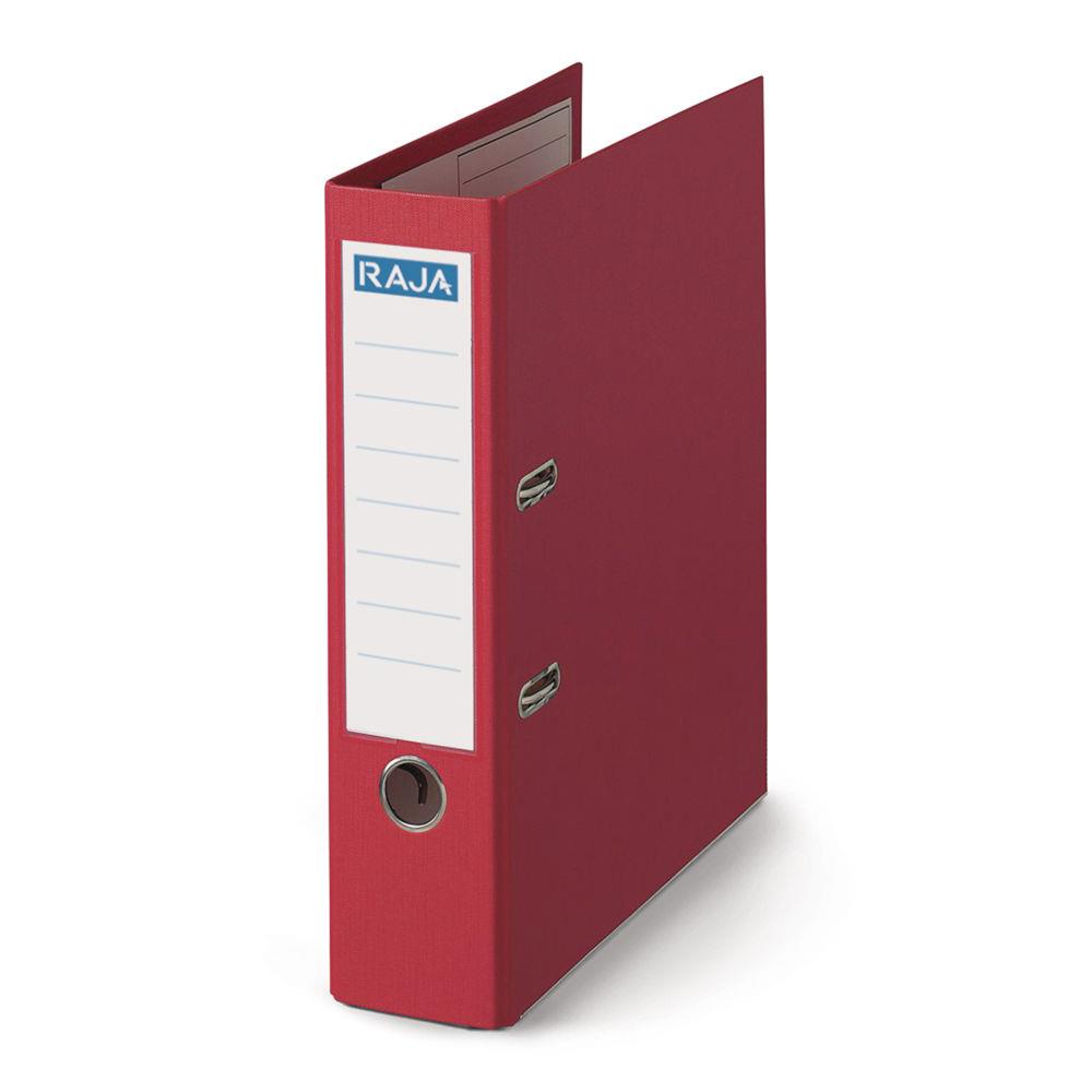Classeur  levier Pergamy - polypropylne intrieur/extrieur - dos 8 cm - A4 - rouge
