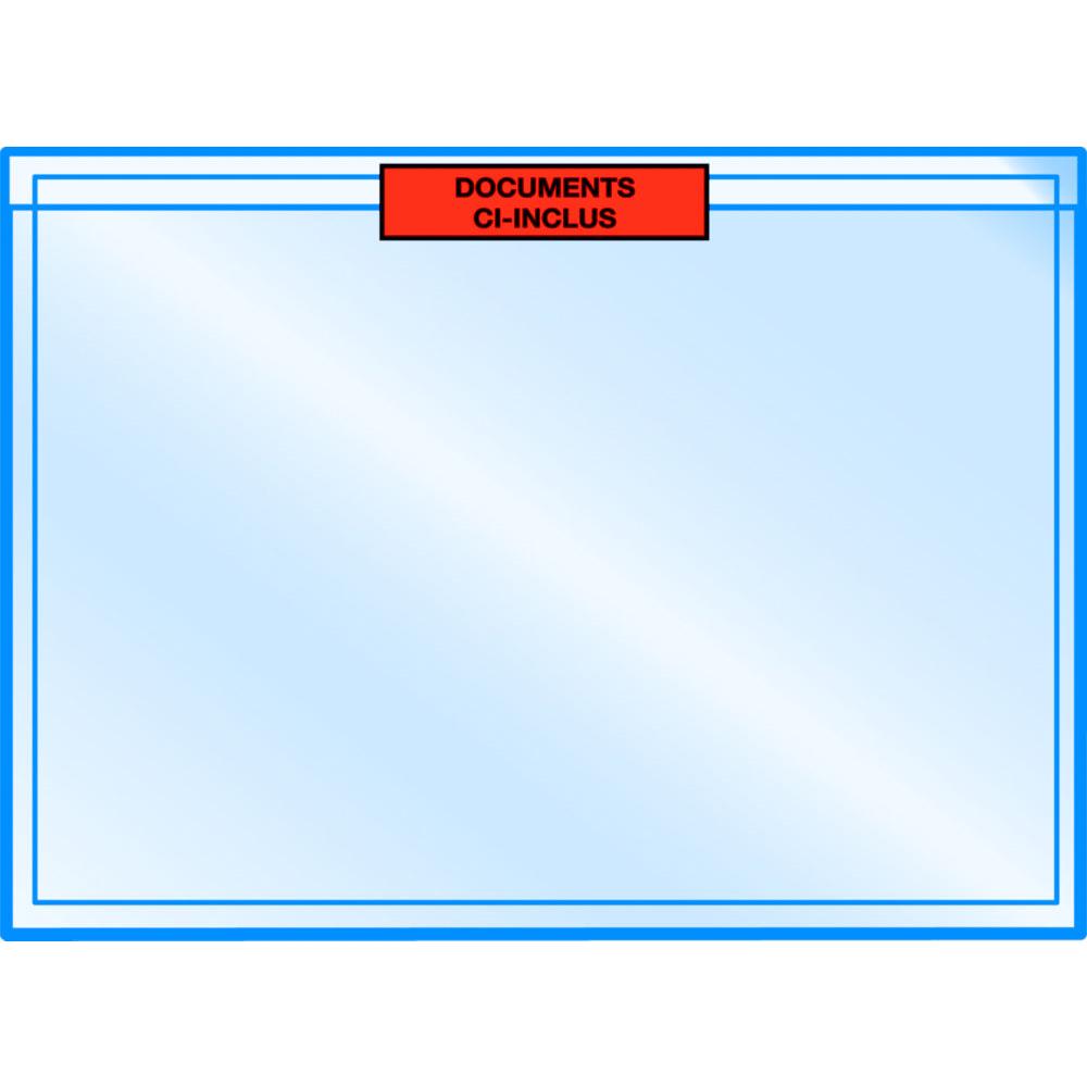 Pochette porte-documents Raja Eco adhsive - Documents ci-inclus- l.int.225 x H.115 cm - Pour format A4 pli en 3 (bote 250 units)