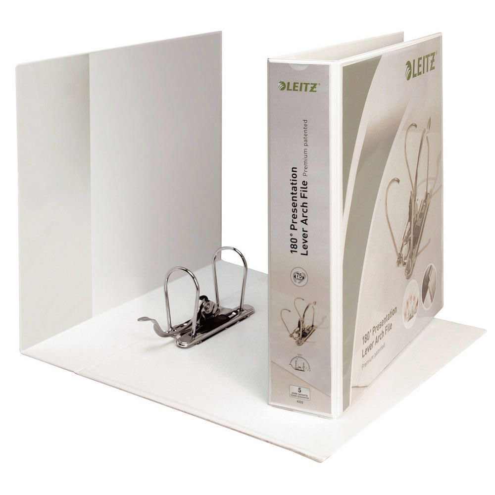 Classeur  levier personnalisable 2 faces Esselte - A4+ -  dos 7.5 cm - blanc