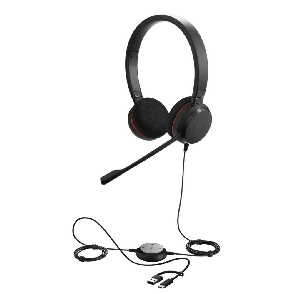 20 Evolve Jabra UC Jabra Duo Casque filaire USB-C / USB-A