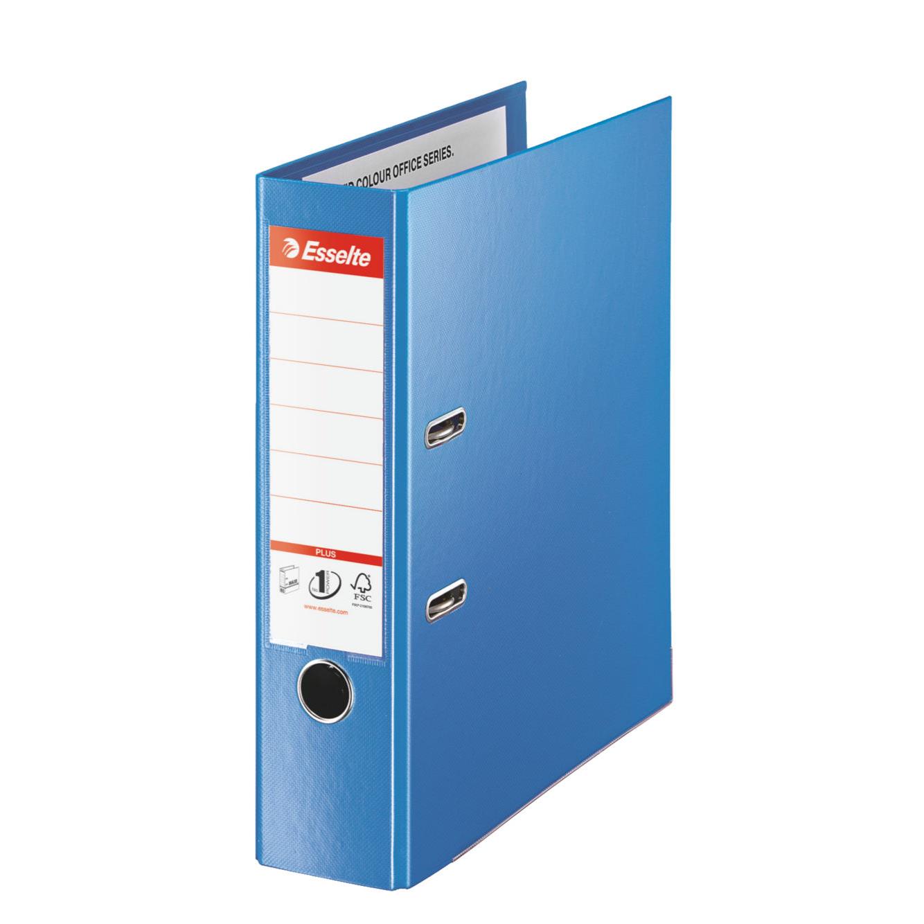 Classeur  levier Esselte Plus - polypropylne - format maxi A4+ - dos 8 cm - bleu