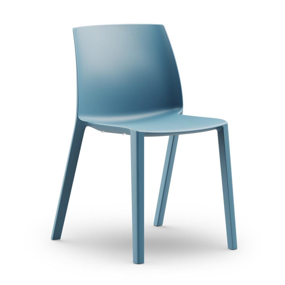 Chaise d'ext�rieur Fjord sans accoudoirs en polypropyl�ne - bleu