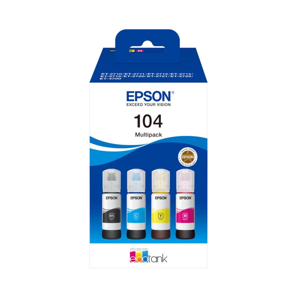 Recharges d'encre pour imprimante - Epson 104 ecotank 4-colour multipack