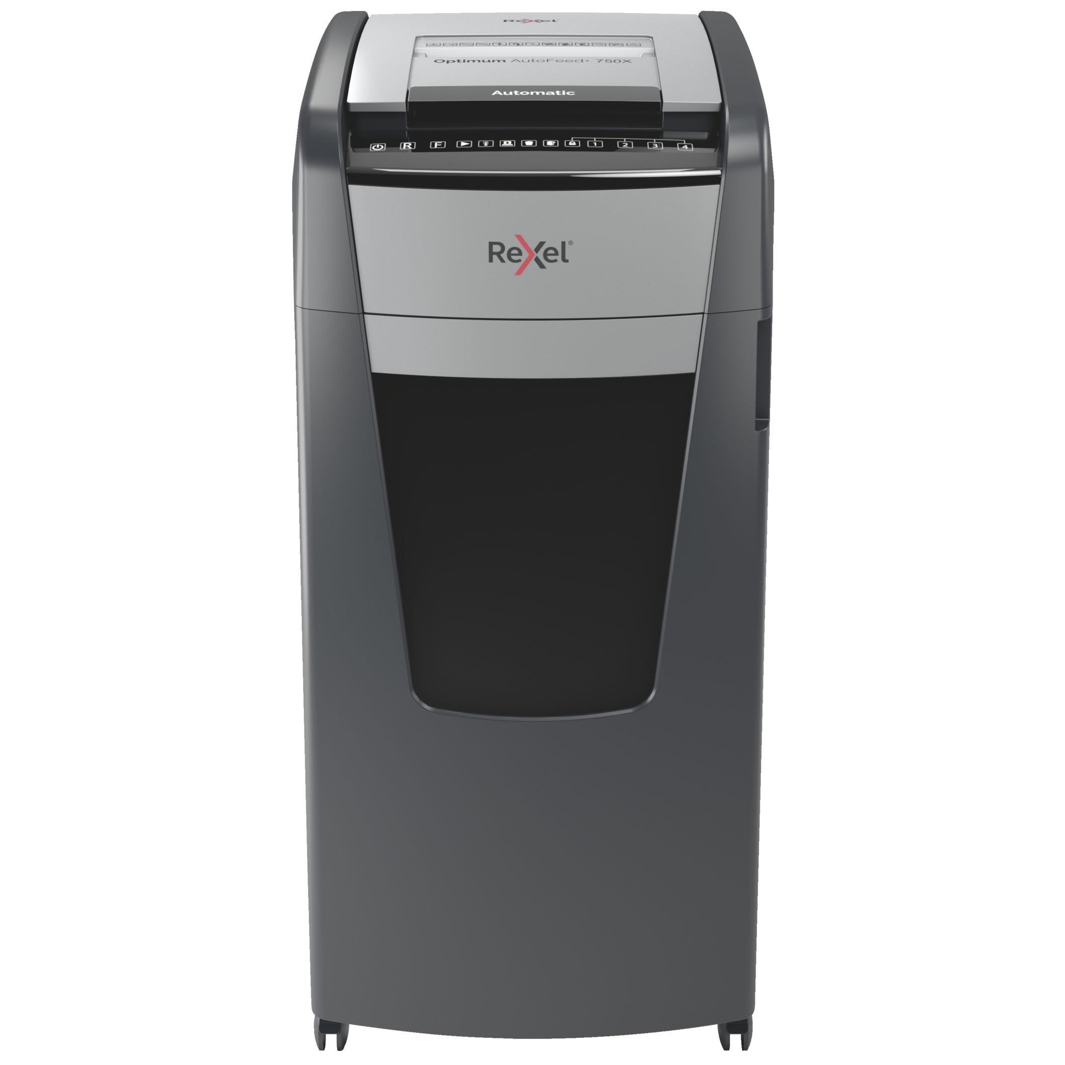 Rexel autofeed+ 750x destructeur de papier destruction croise 55 db 23 cm noir, gris