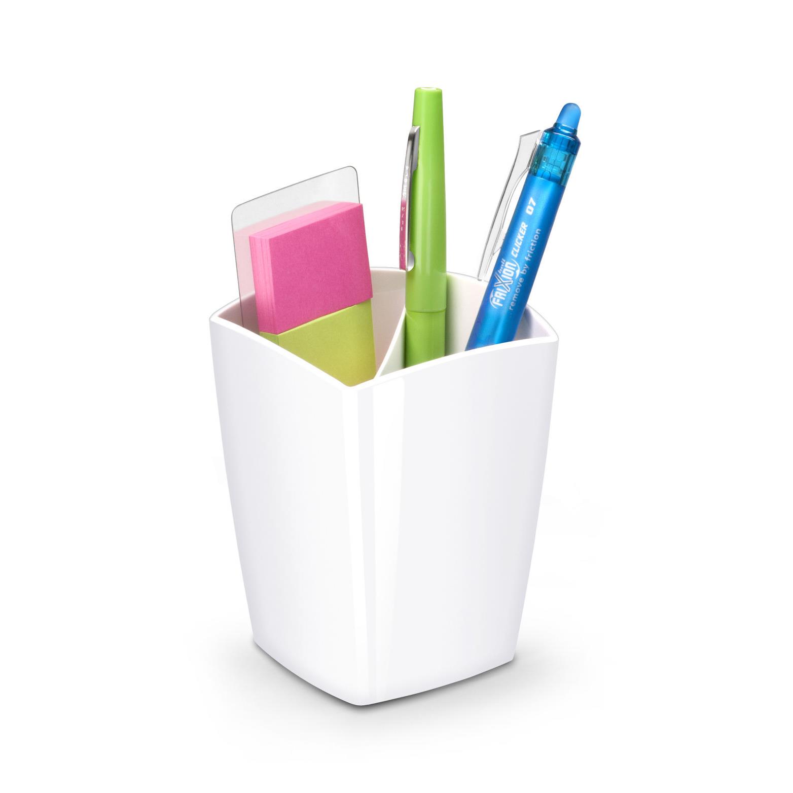 Pot  crayons CepPro - 2 compartiments - Blanc