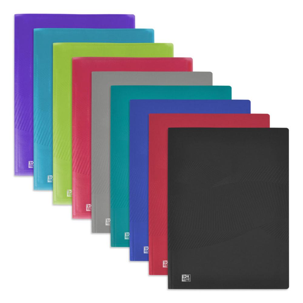 Protge-documents Oxford Osmose A4 - 20 pochettes en polypropylne - couvertures opaques/translucides coloris assortis