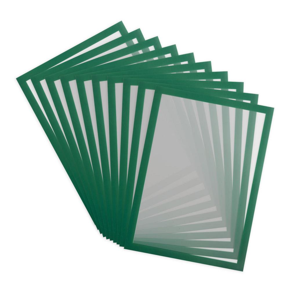 Pochette murale Tarifold Magneto Pro Solo - Cadre d'affichage magntique A4 - Cadre vert - Lot de 10