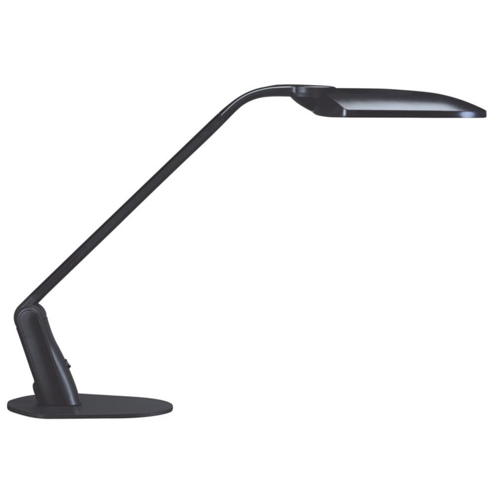 Lampe  Leds Unilux Duo - tte L26 cm - bras 59 cm - H60 cm - socle 25 x 21 cm - noire