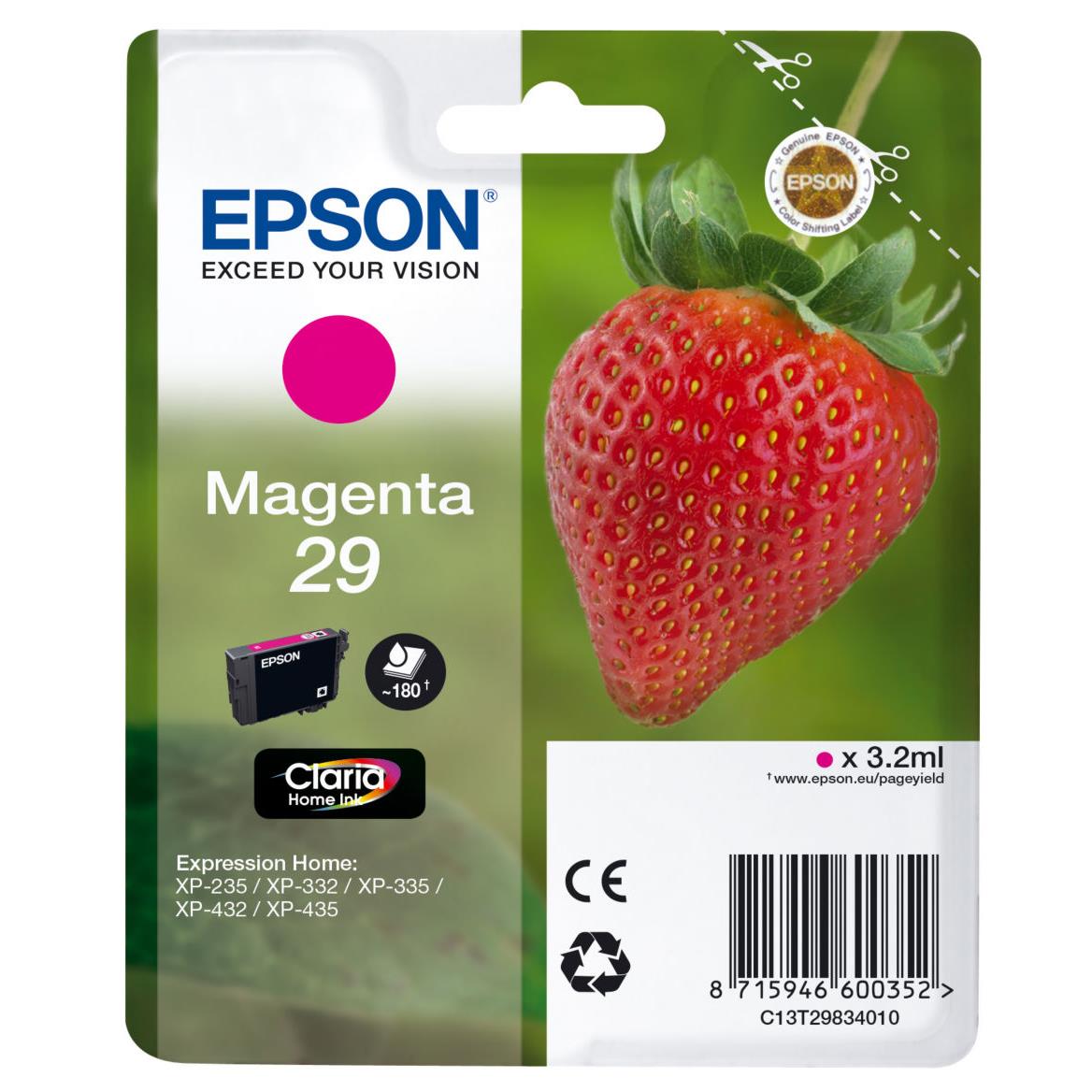 Cartouches pour imprimantes - Epson strawberry cartouche "fraise" 29 - encre claria home m