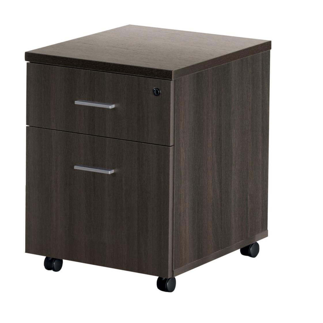 Caisson mobile Optima - 2 tiroirs - Ch�ne caf�