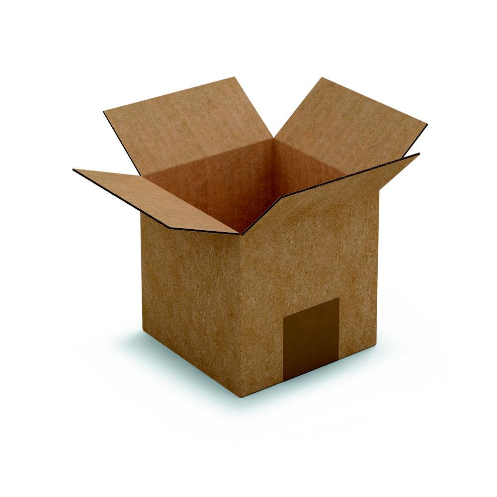 Caisse amricaine RAJA carton simple cannelure - L.int. 12 x l.12 x h.12 cm - Kraft brun - Lot de 25