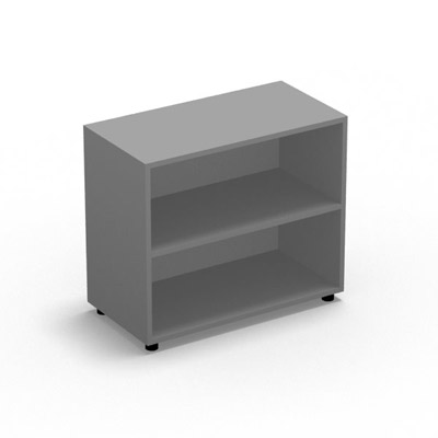 Armoire Rio sans porte H.71 x L. 80 x P. 40,7 cm dcor gris aluminium - quipe d'1 tablette