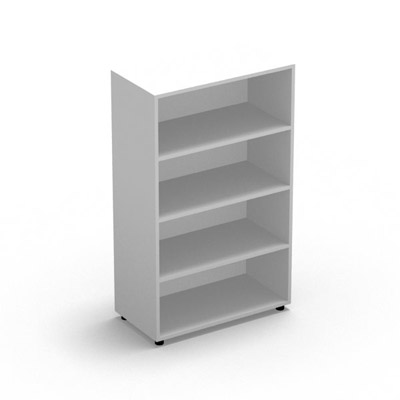 Armoire Rio sans porte H.133,3 x L. 80 x P. 40,7 cm dcor blanc neige -  quipe de 3 tablettes