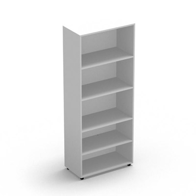 Armoire Rio sans porte H.197,3 x L. 80 x P. 40,7 cm dcor blanc neige - quipe de 4 tablettes