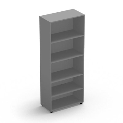 Armoire Rio sans porte H.197,3 x L. 80 x P. 40,7 cm dcor gris aluminium - quipe de 4 tablettes