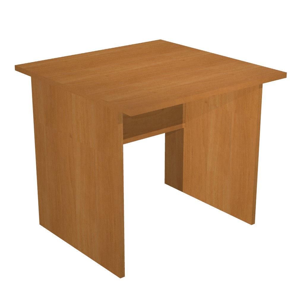 Bureau droit Pronto - L.80 x P.80 cm - plateau aulne - pieds pleins - aulne