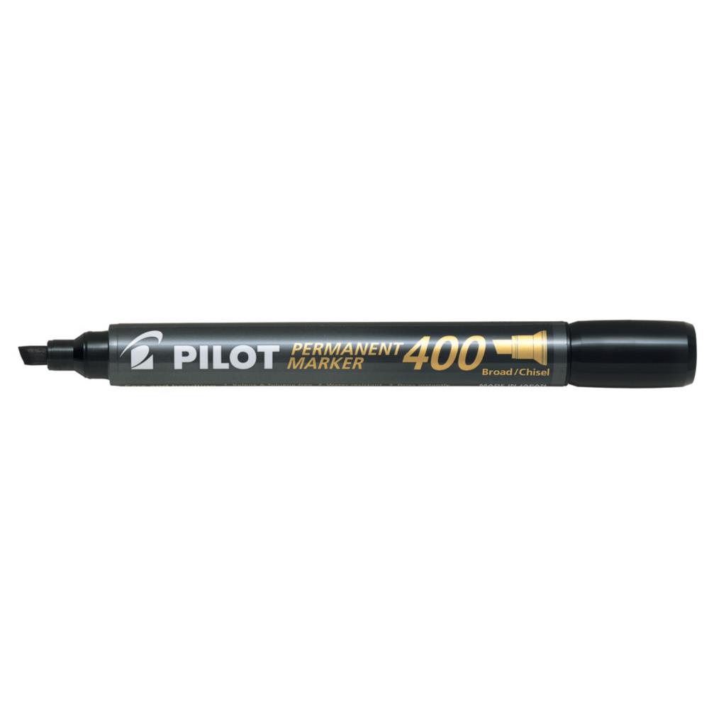 Marqueur permanent Pilot Market 400 - pointe biseaute large - noir