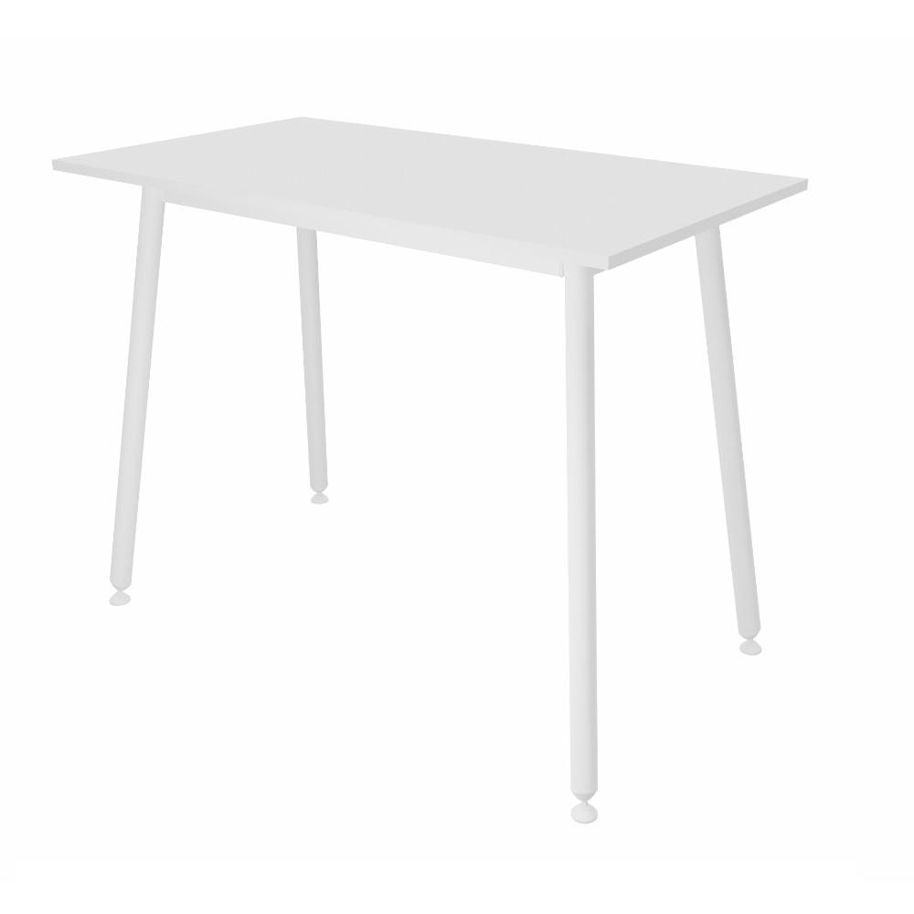 Table haute rectangulaire Knot H 110 x L 140 x L 80 cm - 4 pieds mtal inclins - Blanc