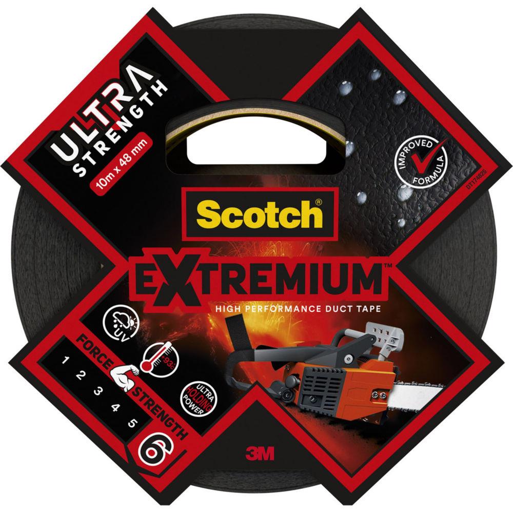 Ruban adhsif Scotch extremium ultra toil rouleau 48 mm x 10 m - Noir