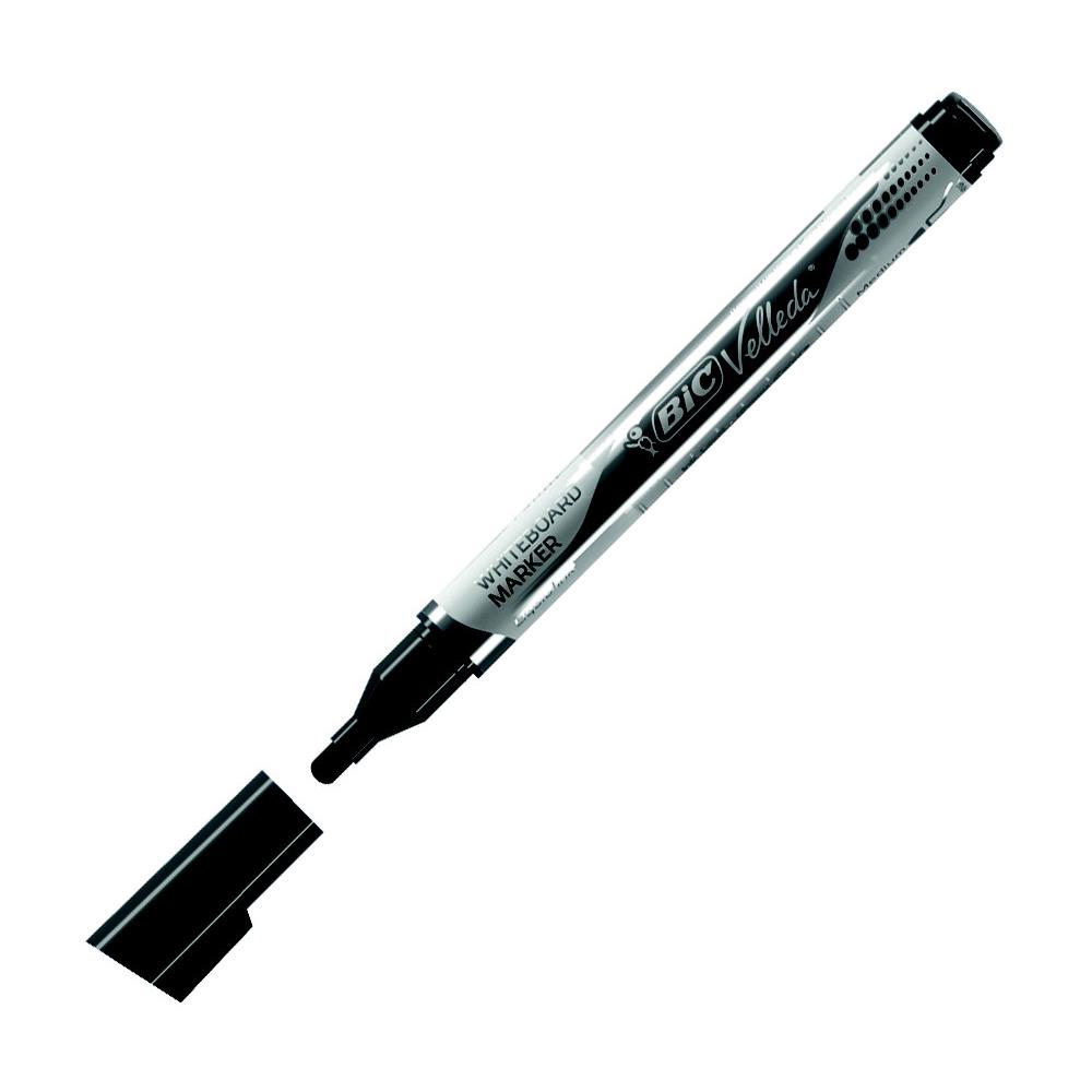 Marqueur noir effaable  sec VELLEDA Pocket - pointe ogive - encre liquide noire