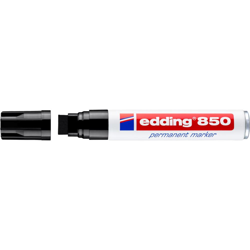 Marqueur 850 permanent Edding - Pointe biseaut�e - Coloris Noir