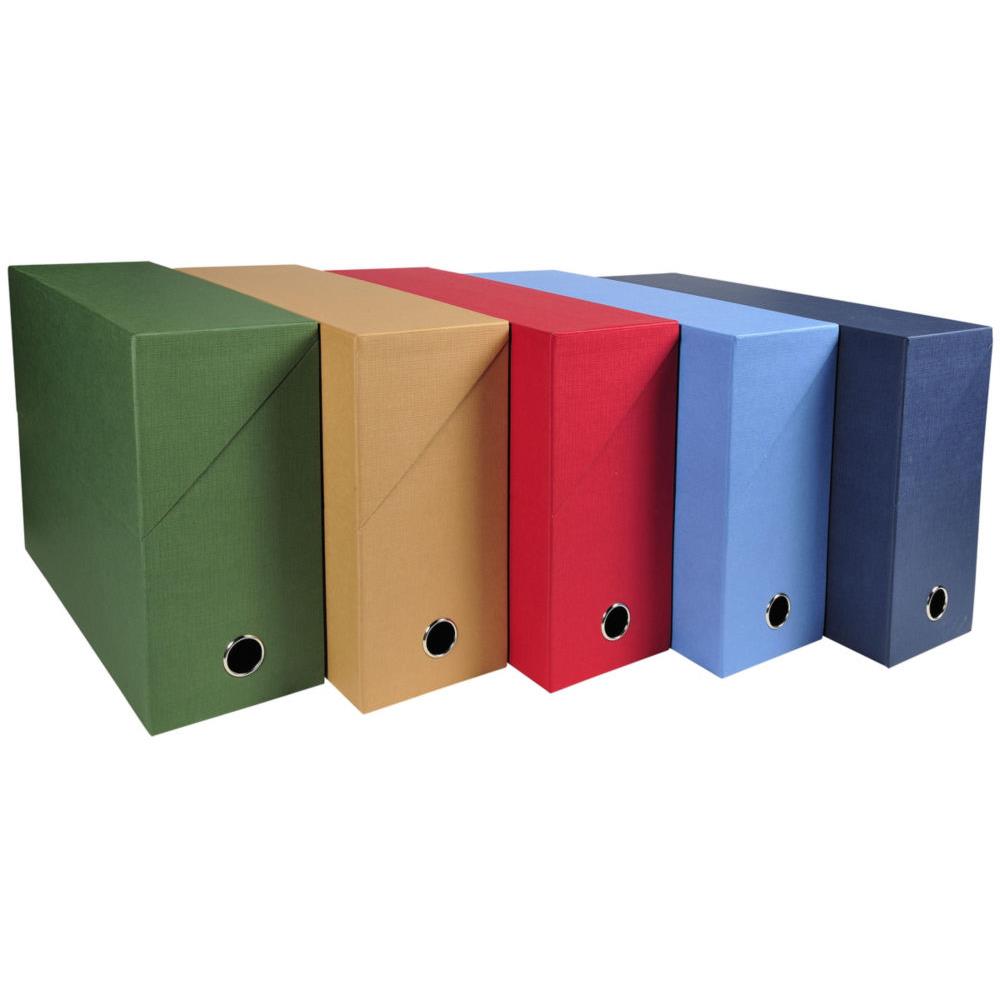 Bote de classement Exacompta en toile cartonne - Dos  120mm Assorties - Lot de 5 botes