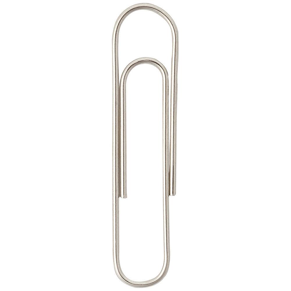 Trombones acier nickel 32 mm bout rond - bote de 100 - paquet 100 units
