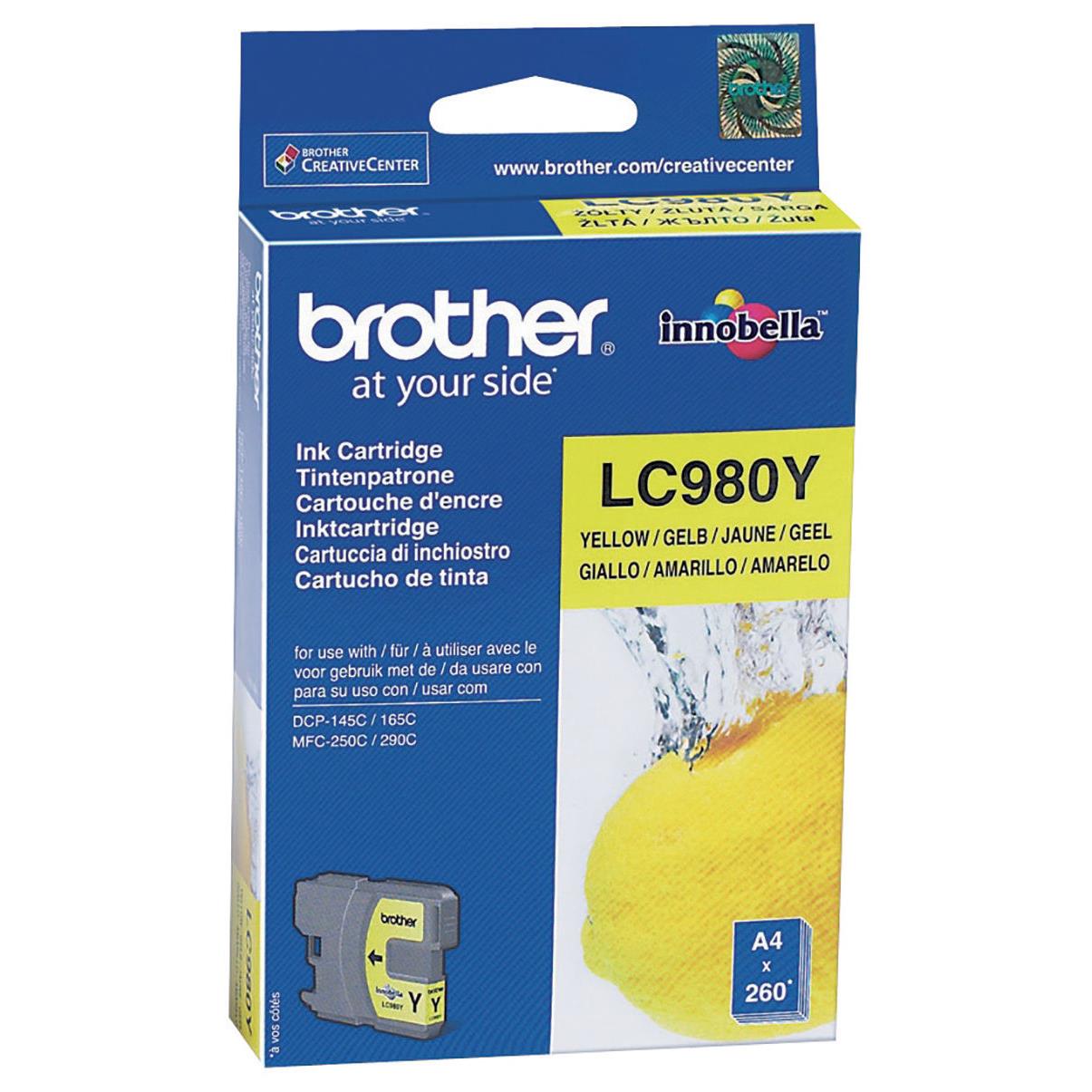 Cartouches pour imprimantes - Brother lc980y - cartouche d'encre originale - jaune