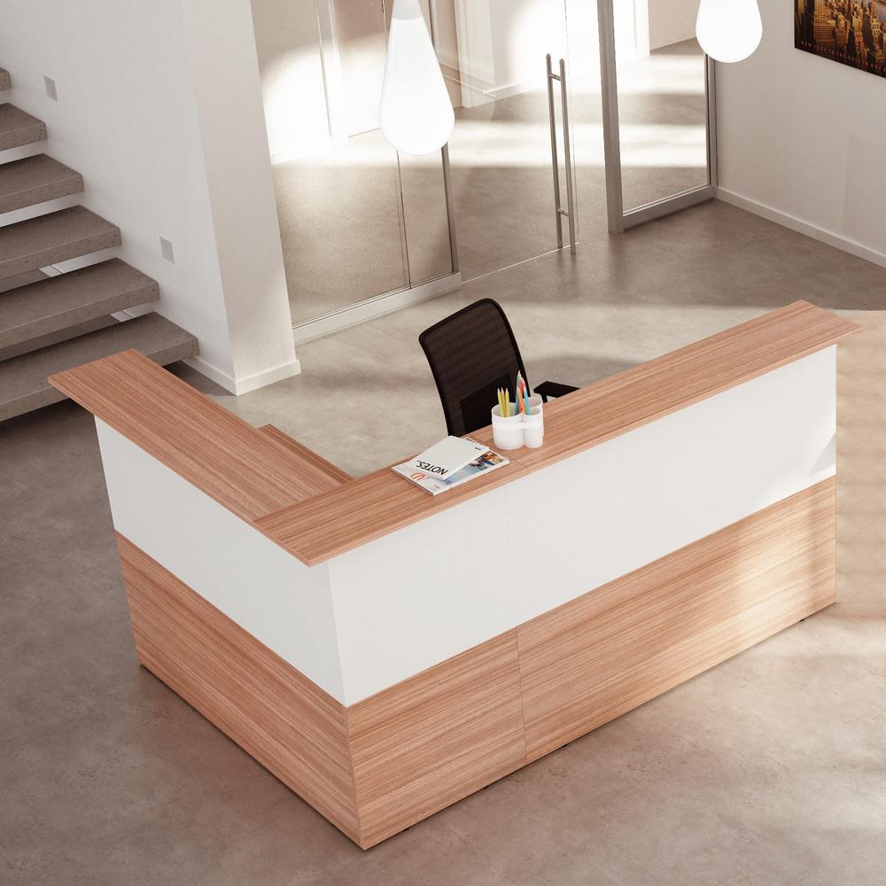 Pack banque d'accueil Yucca noyer - naturel,blanc