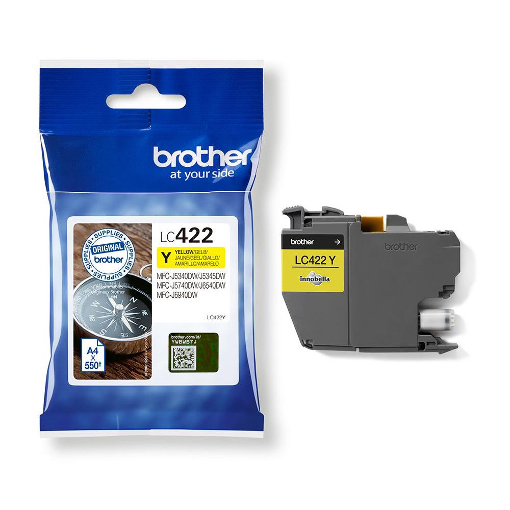 Cartouches pour imprimantes - Brother lc-422y cartouche d'encre 1 pice(s) original jaune
