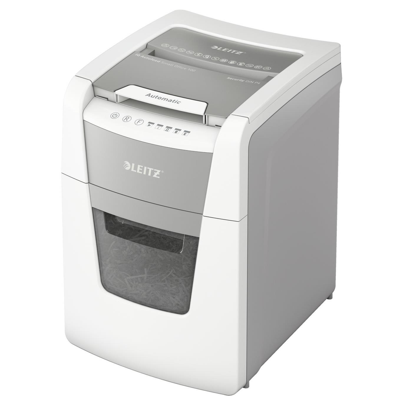 Leitz 80110000 destructeur de papier destruction croise 22 cm gris, blanc