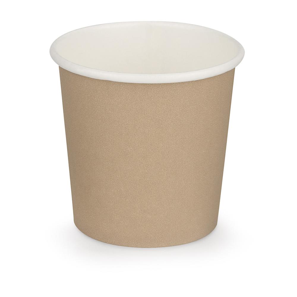 Gobelets carton jetables- 10cl - brun - paquet 100 units