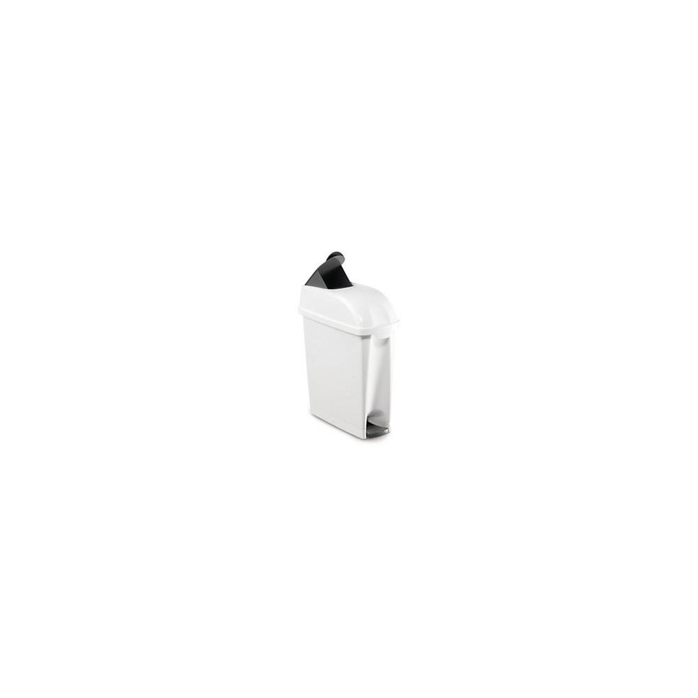Poubelle hygine fminine  pdale - 17 litres - blanc