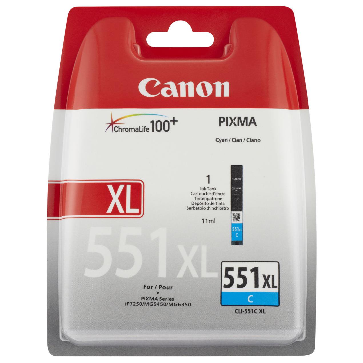 Cartouches pour imprimantes - Canon cartouche d'encre cyan  haute autonomie cli-551xl