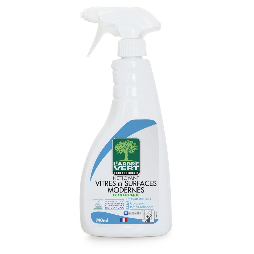 Spray nettoyant vitres et surfaces L'arbre Vert - Parfum menthe - 740 ml