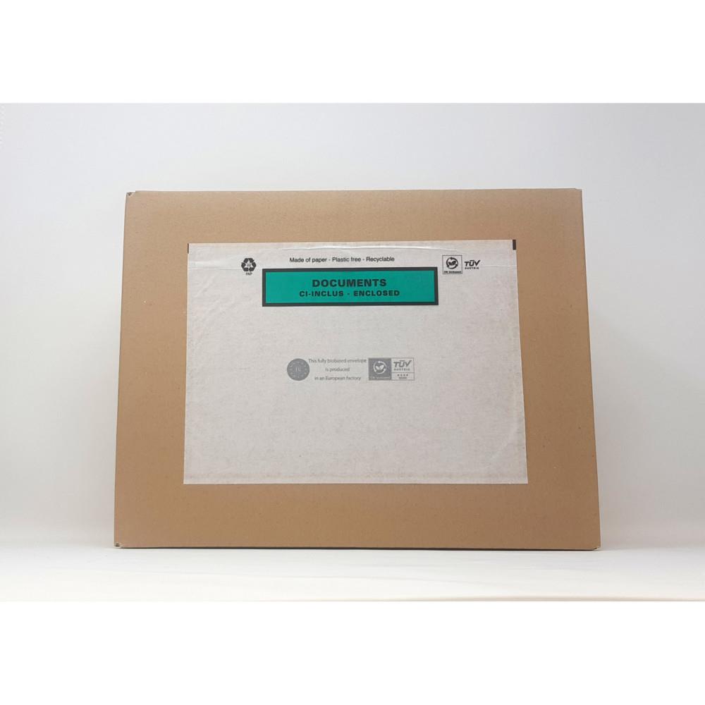 Pochette porte-documents Techmay adh�sive - Documents ci-inclus - Format C5 - 228 x 165 mm - Bo�te de 1000