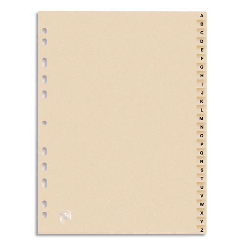 Intercalaires alphabtique Elba - carte rigide 250 g - A4 - 26 positions - blanc mat