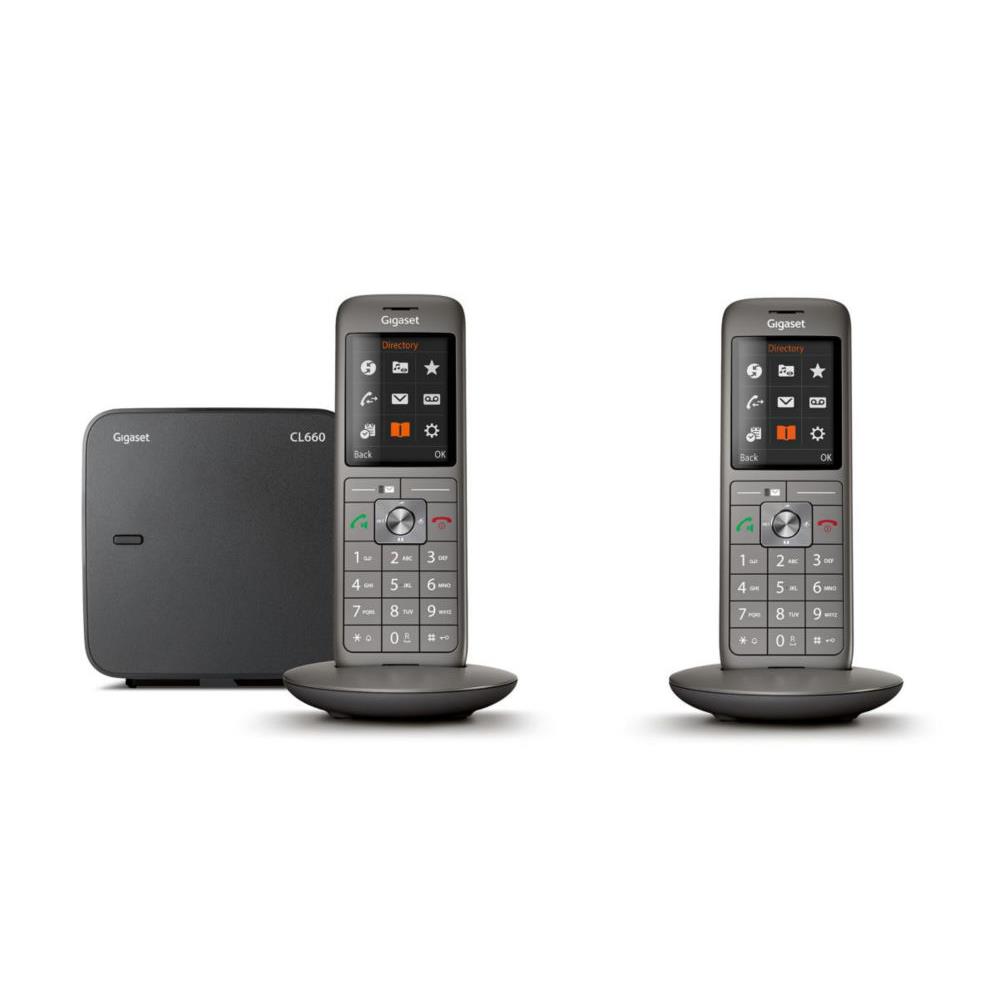 Gigaset cl660 duo tlphone analog/dect identification de l'appelant gris